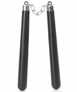 Legendäre Ninja-Waffenattrappe Kostüm-Zubehör schwarz-silber 62cm