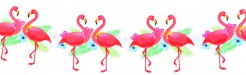 Flamingo-Girlande Karton