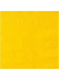 Papierservietten Party-Zubehör 50 Stück gelb 38x38cm