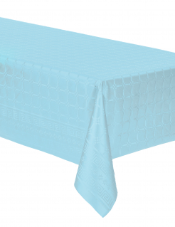 Tischtuchrolle Pastellblau Damastmuster 6m