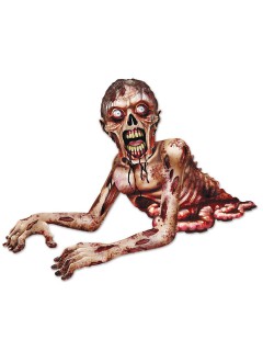 Schauriges Zombie-Monster Papp-Figur Halloween Party-Deko bunt 137cm