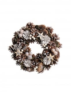 Festlicher Adventskranz Weihnachts-Tischdeko bunt 30 cm
