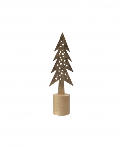 Weihnachtliche Rost-Deko Metall-Baum mit Sockel 29 cm