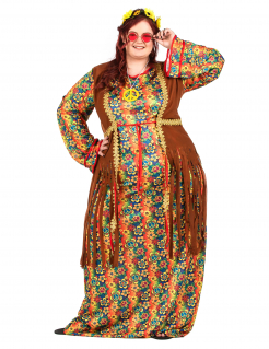 Plus Size Langes Hippie Kleid für Damen