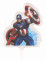 Captain America™-Geburtstagskerze Kuchendeko blau-weiss-rot 9,5x6,5cm