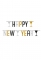 Happy New Year Girlande Partydeko schwarz-silber-gold