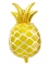 Ananas-Luftballon Sommerparty-Deko gelb-gold 48x67cm
