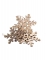 Schneeflocken-Anhänger Weihnachtsbaum-Deko 4 Stück gold 18 cm