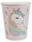 Einhorn Partybecher 10 Stück bunt 7,8 x 9,7 cm