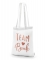 Tote Bag Team Bride JGA-Stoffbeutel weiß-rosè 42x 39 cm