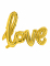 Schriftzug Folienballon Love 73 x 59 cm Gold
