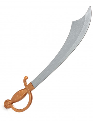 Piratensäbel Kostüm-Zubehör silber-braun 52 cm