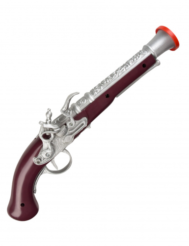 Piraten Pistole silber-schwarz 30cm