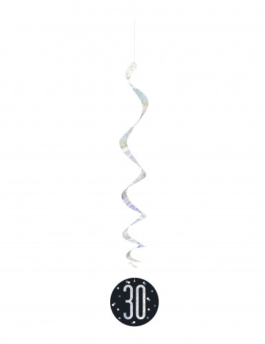 Hängedeko 30 Jahre Geburtstagsdeko silber 152 cm