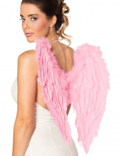 Engelsflügel Kostümaccessoire Federflügel rosa