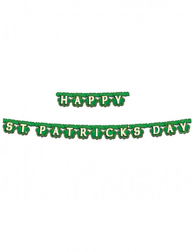 St. Patrick's Day Girlande grün-weiss 210x10cm