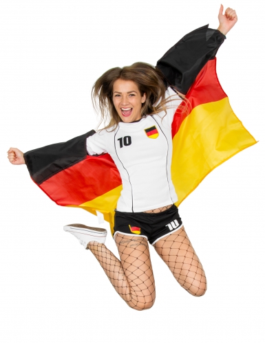 Deutschland Fan Umhang Flagge schwarz-rot-gelb 110x150cm