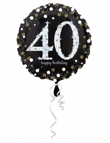 Funkelnder Geburtstagsballon 40 Jahre 45cm