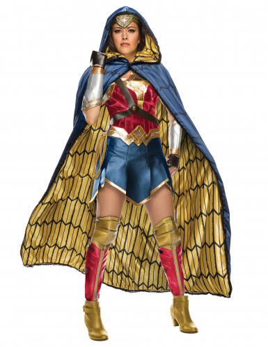 Wonder Woman™-Luxuskostüm Justice League™ blau-gold