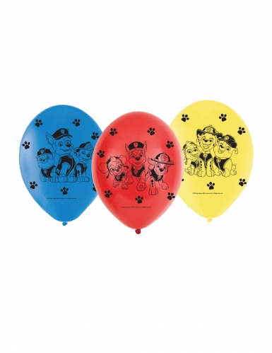 Paw Patrol™-Luftballons 6 Stück rot-blau-gelb 23cm