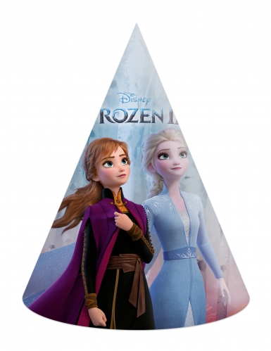 Frozen 2™-Partyhüte für Kinder Disney™ 6 Stück bunt