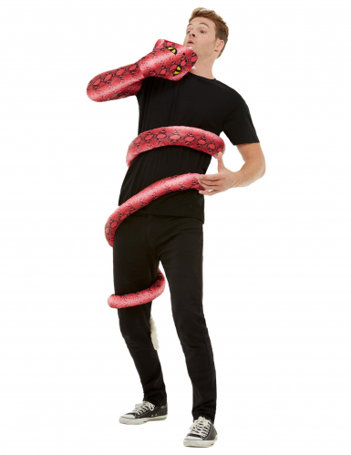 Anaconda-Kostüm witzige Schlangen-Puppe rot