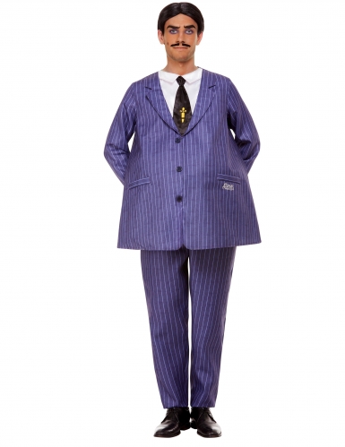 Offizielles Gomez-Herrenkostüm Addams Family™ violett-schwarz-weiß