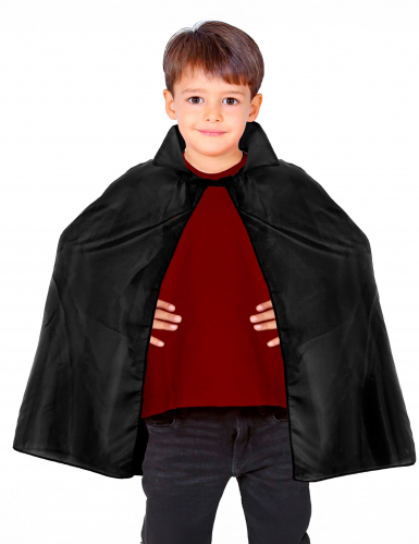 schwarzer Umhang für Kinder, 60 cm lang