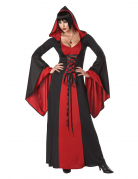 Geheimnisvolle Hexe-Damenkostüm Vampirlady schwarz-rot
