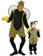 Bienen-Paarkostüm Vater und Kind Karneval schwarz-gelb