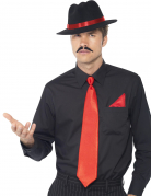 Mafioso Gangster Set 3-teilig rot-schwarz