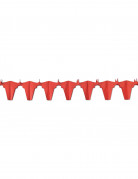 Feuerfeste Girlande Stierköpfe rot 4,5m