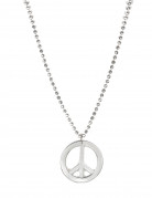 Peace Halskette Hippie Schmuck silber