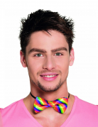 Clown Fliege Kostüm-Accessoire gestreift für Erwachsene bunt