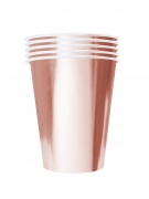 Hochwertige Pappbecher American Style recyclebar 20 Stück rosegold 530 ml
