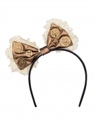 Steampunk-Haarreif mit Schleife für Damen Accessoire braun