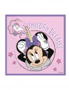 Minnie Maus™-Servietten mit Einhorn Kindergeburtstag-Partydeko 20 Stück rosa 33x33 cm