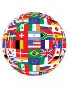 8 Länderflaggen der Welt Teller 23 cm